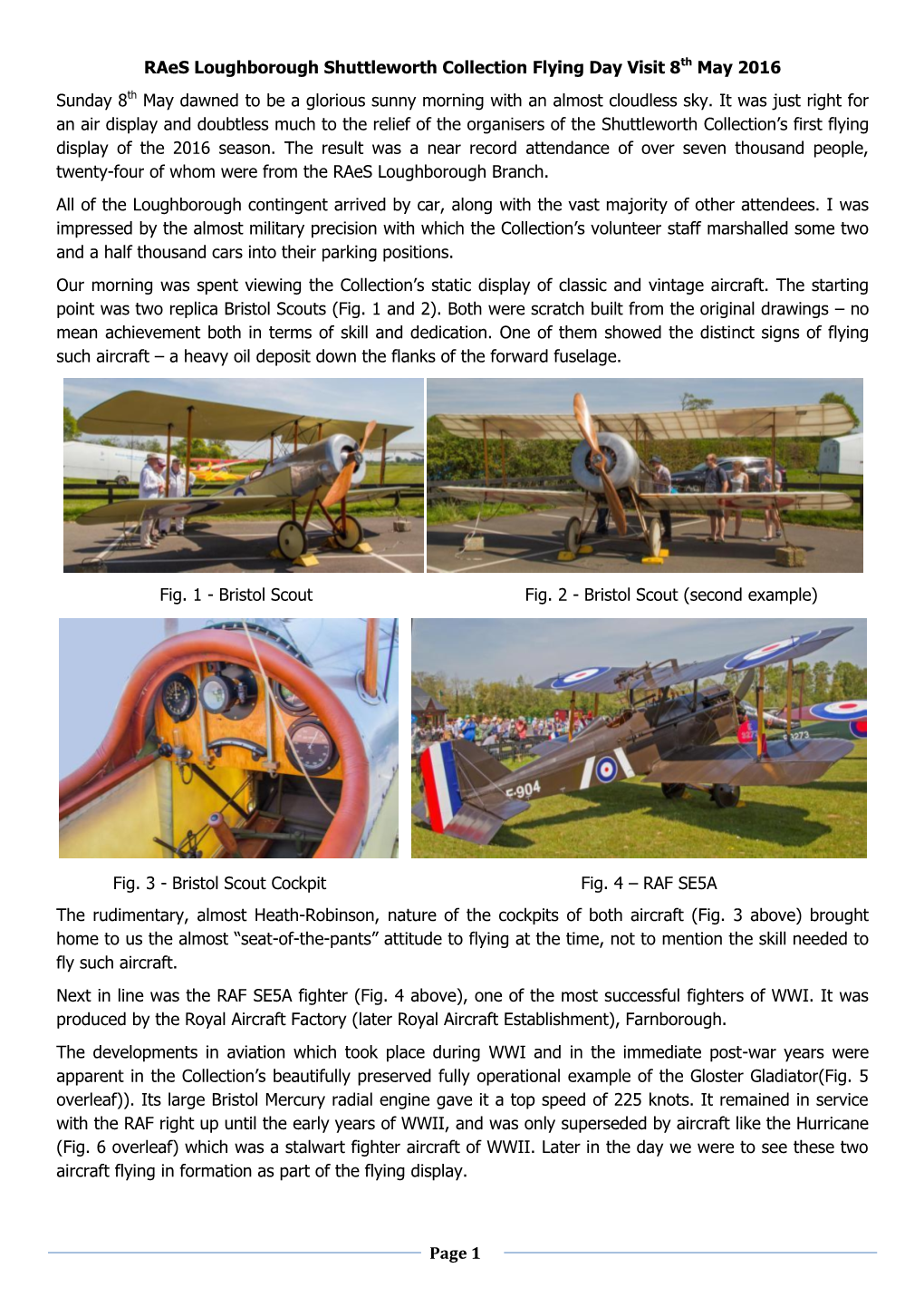 Raes Loughborough Shuttleworth Collection Flying Day Visit 8Th May 2016 Sunday 8Th May Dawned to Be a Glorious Sunny Morning with an Almost Cloudless Sky