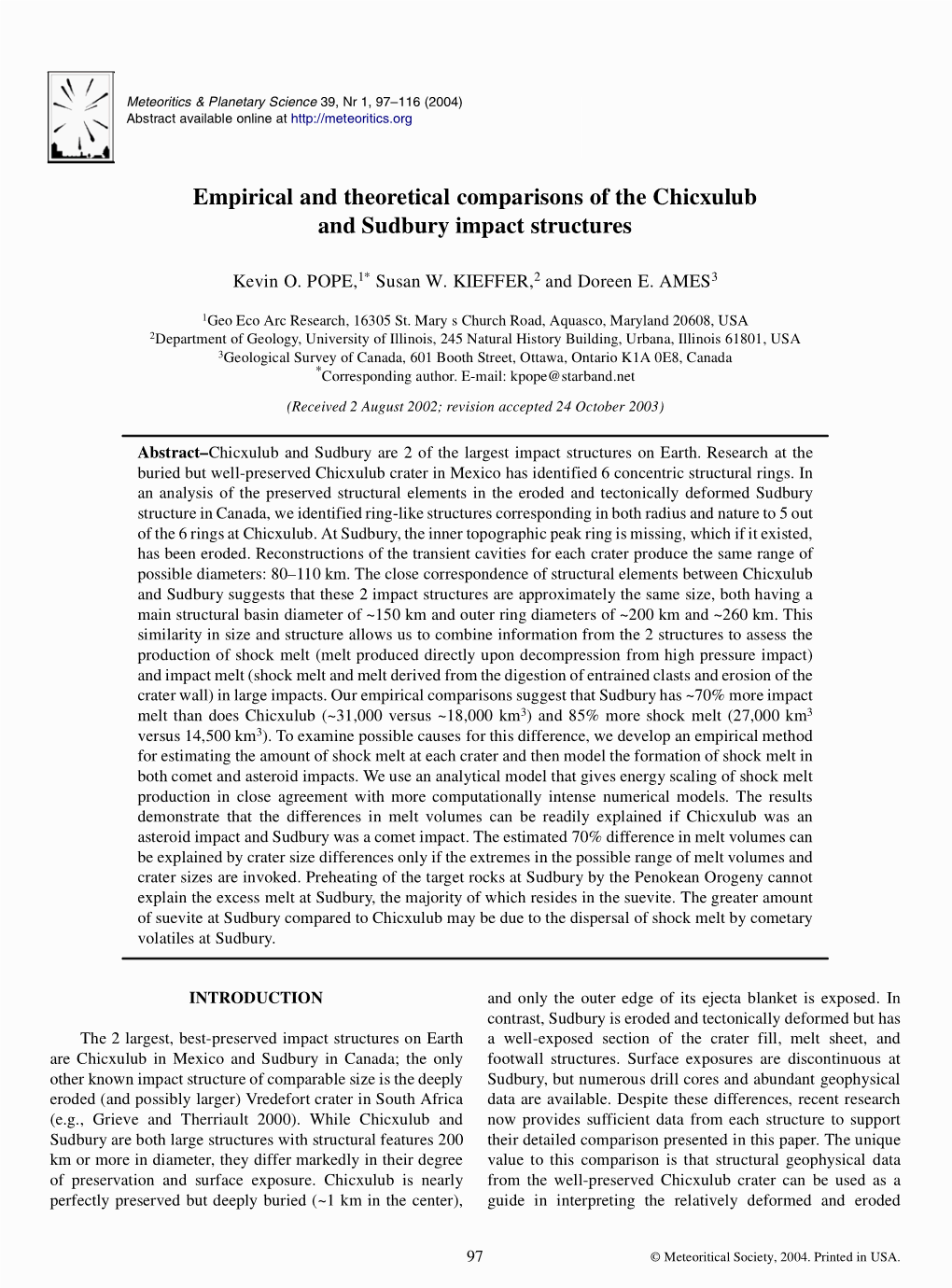 Empirical and Theoretical Comparisons of the Chicxulub and Sudbury