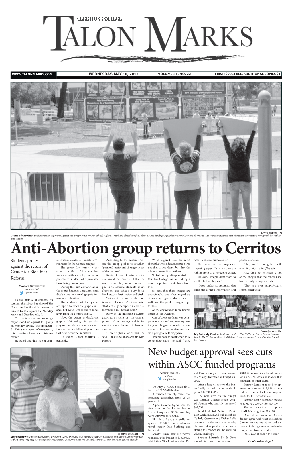 Anti-Abortion Group Returns to Cerritos