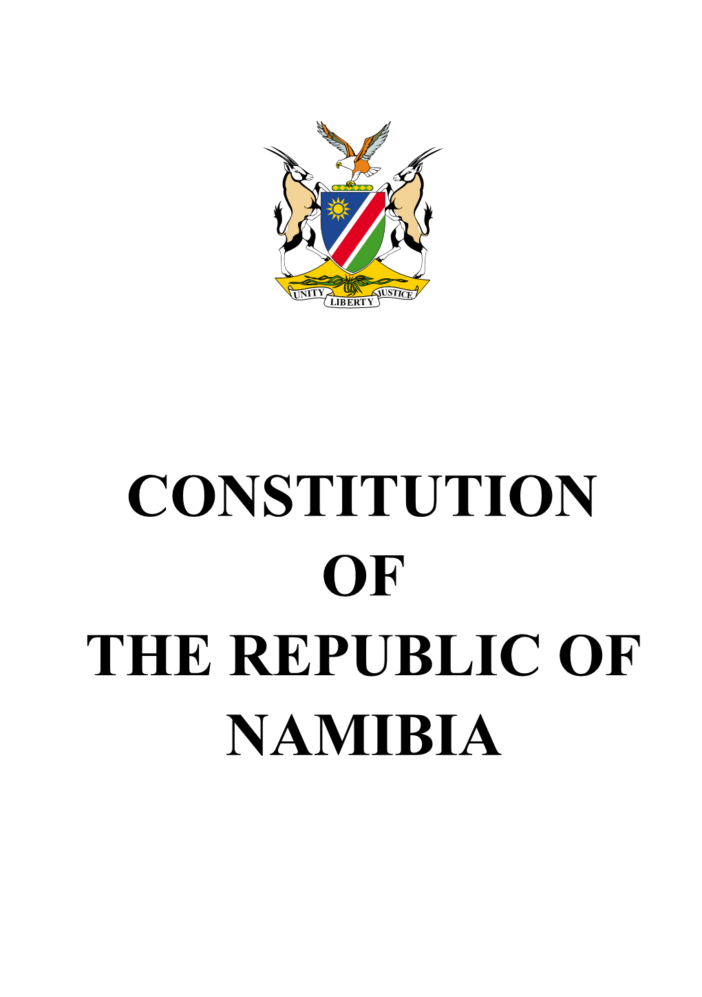 Constitution of the Republic of Namibia Isbnisbn 0-86976-523-X 0-86976-523-X