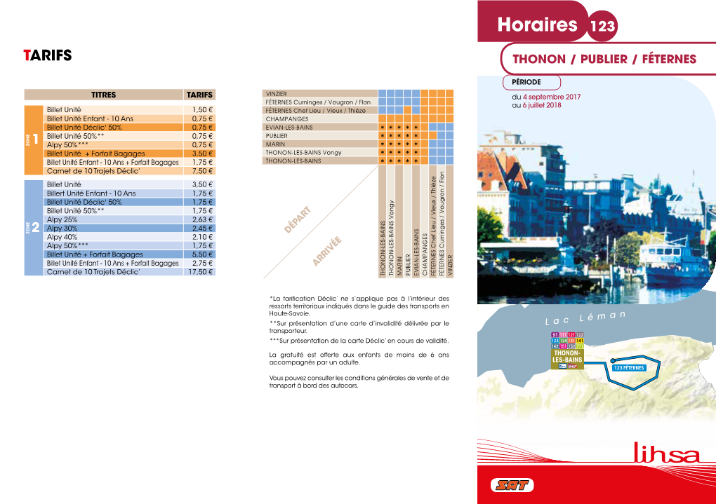 Horaires 123