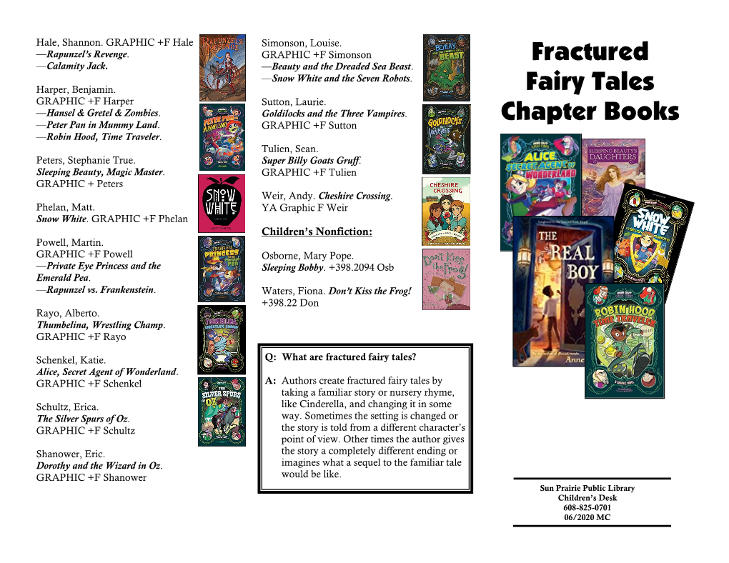 Fractured Fairy Tales Chapter Books