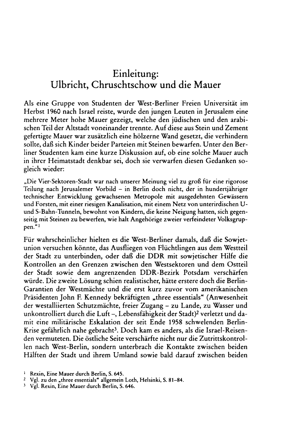 Ulbricht, Chruschtschow Und Die Mauer