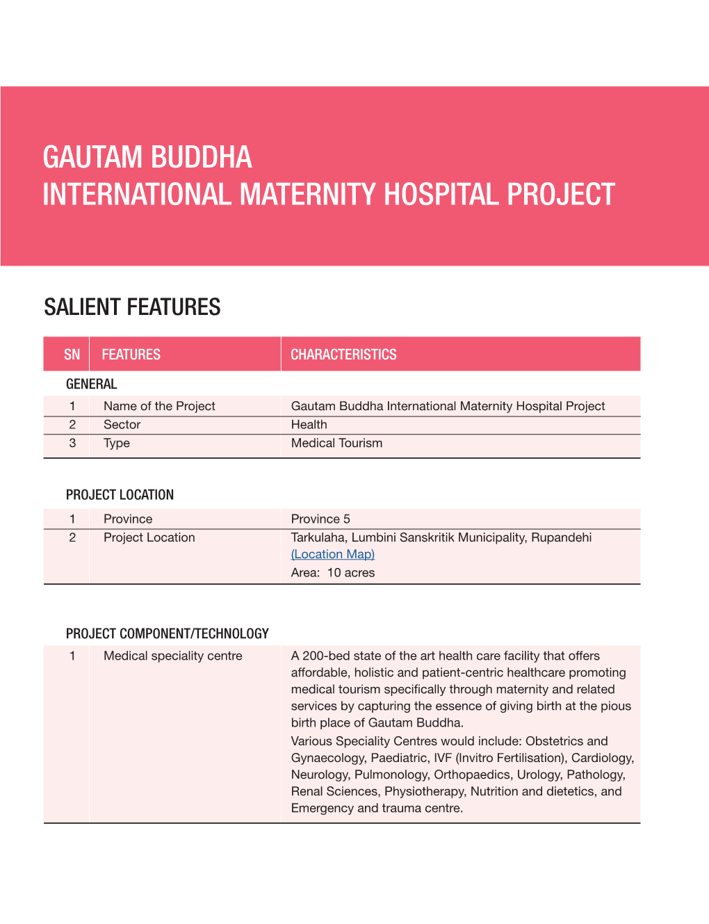 Gautam Buddha International Maternity Hospital Project