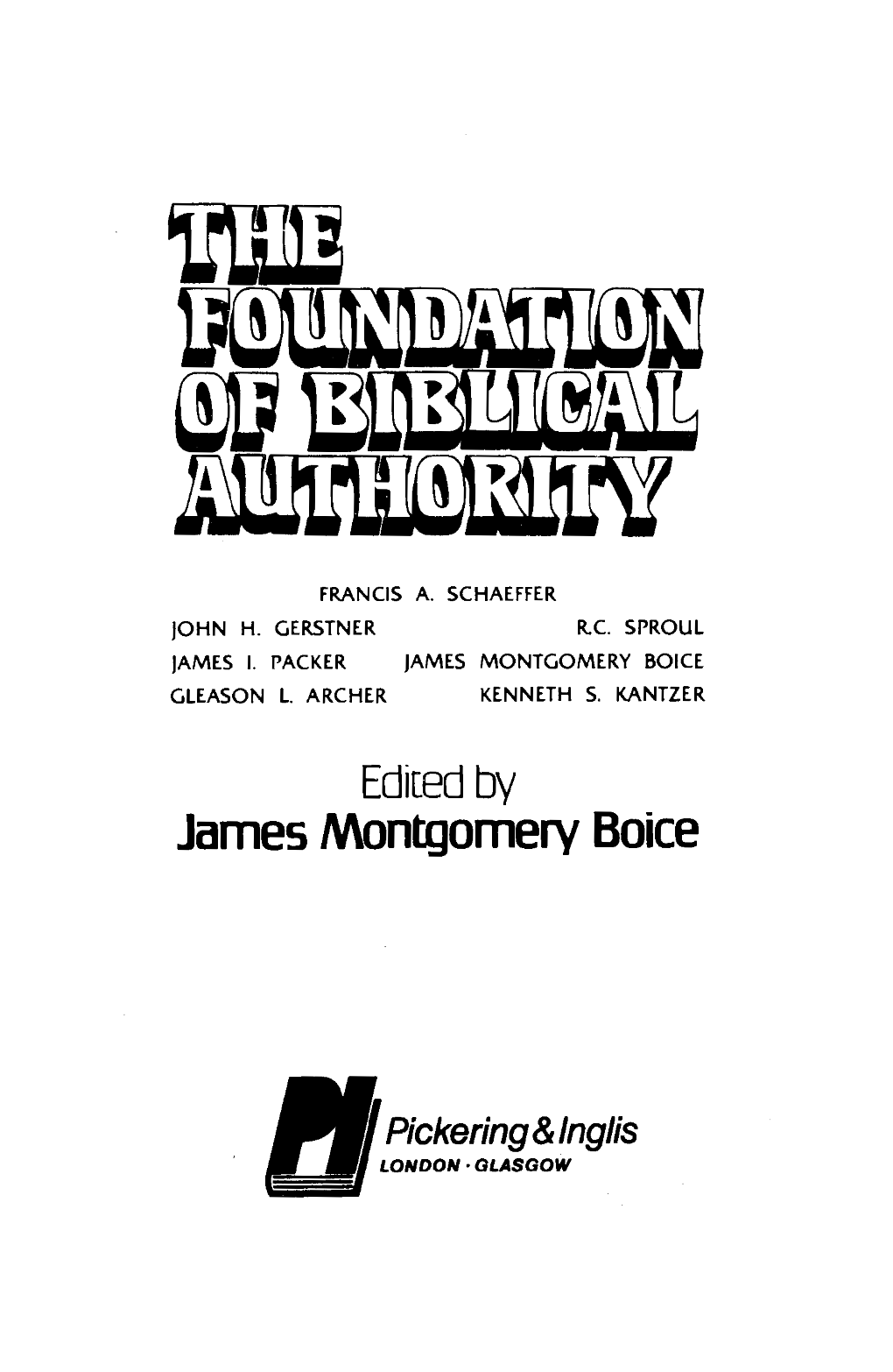 James Montgomery Boice Gleason L