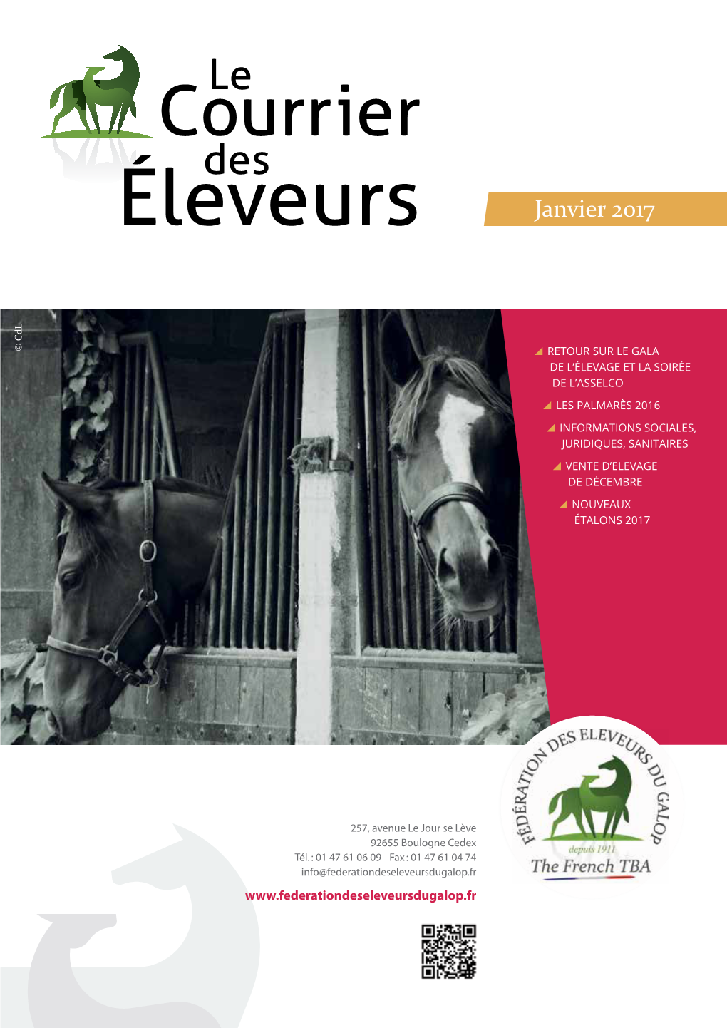 Courrier Des Eleveurs Du Mois De Janvier 2017