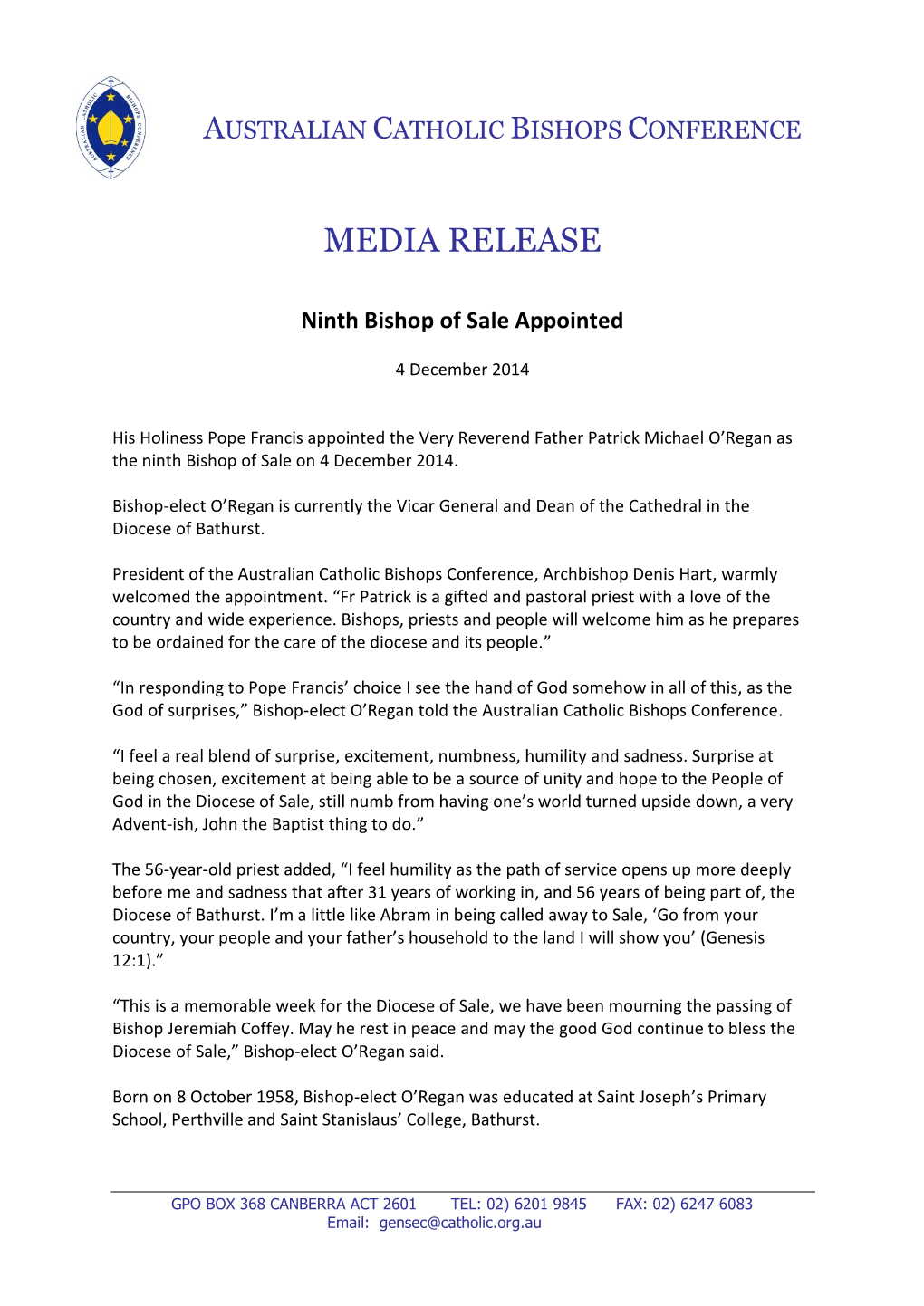 Media Release