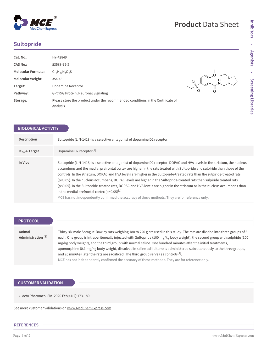 Sultopride | Medchemexpress