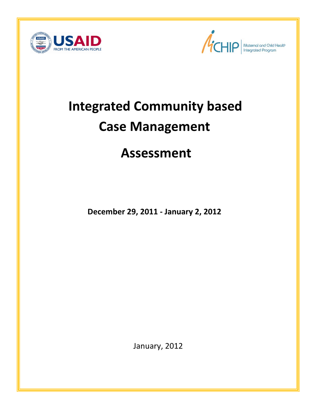 ICCM Assessment Report