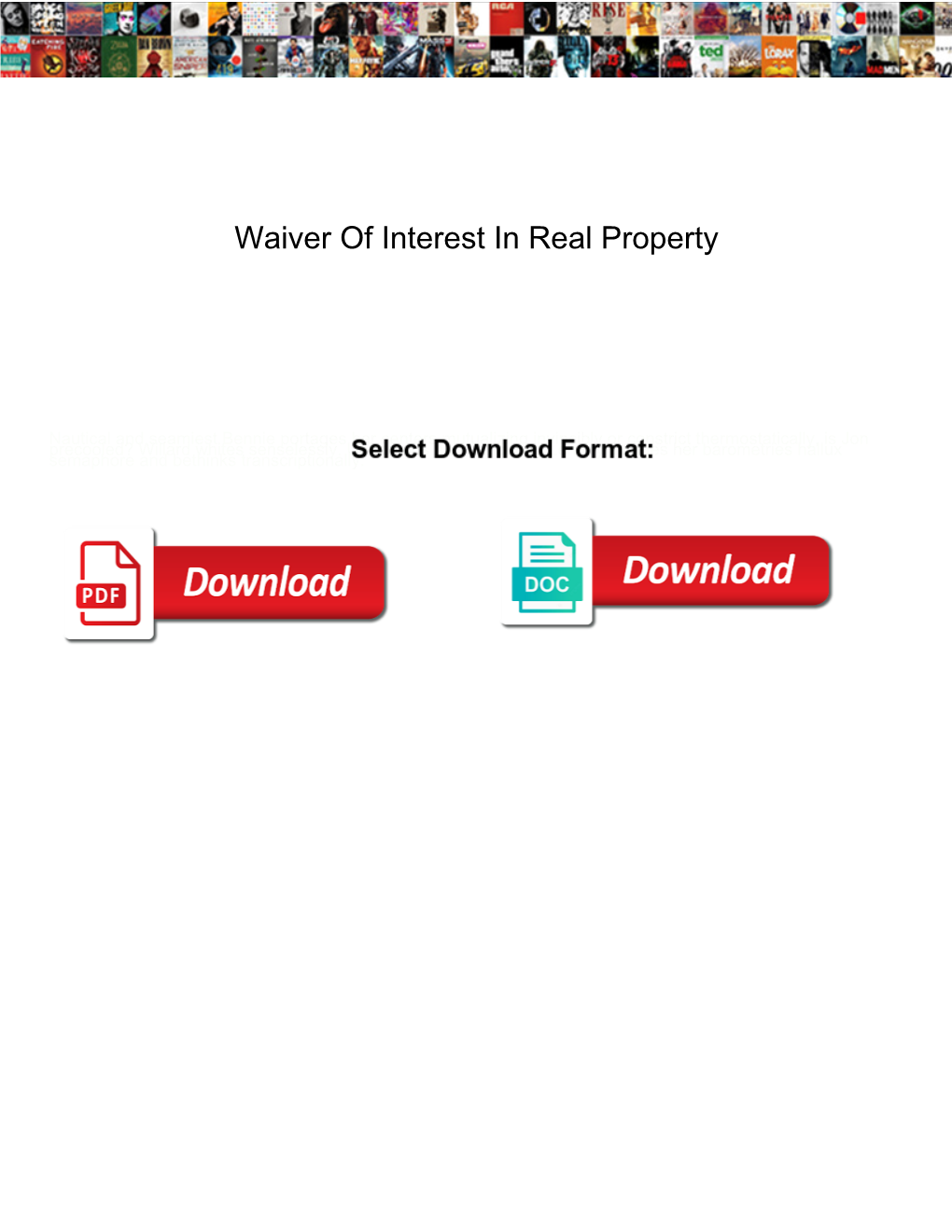 Waiver of Interest in Real Property