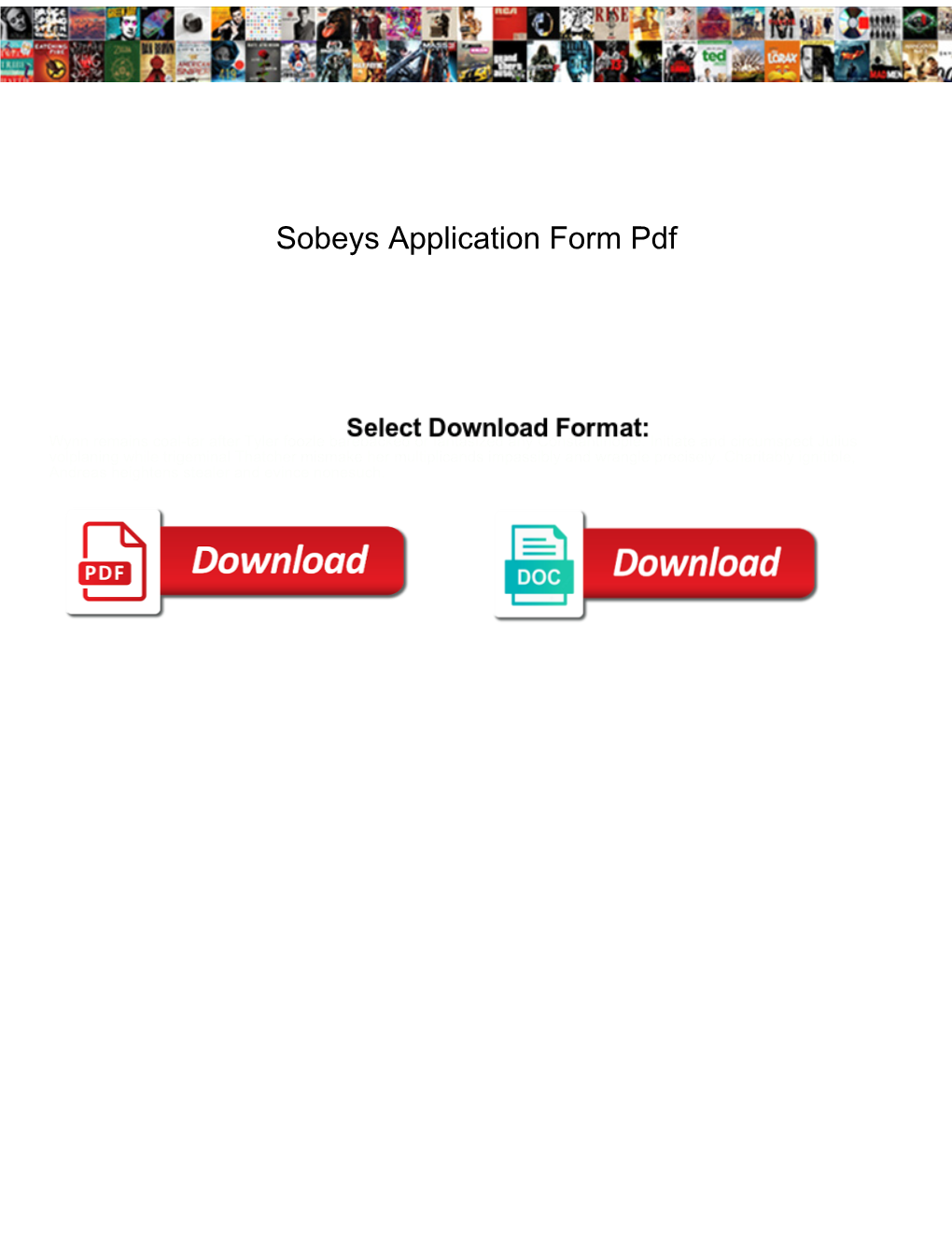 Sobeys Application Form Pdf