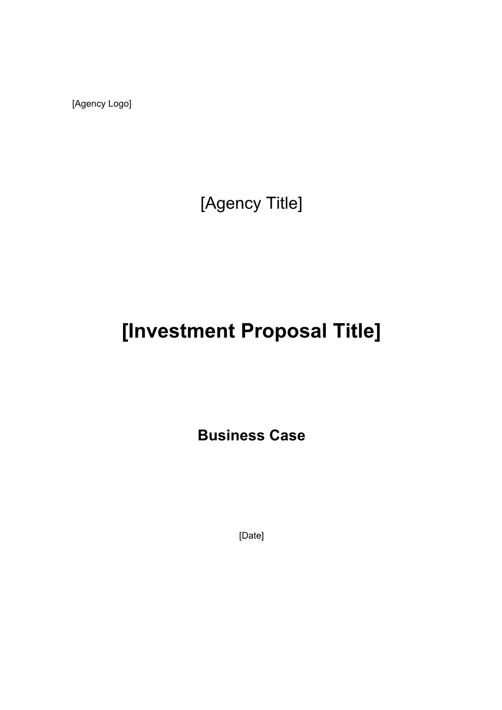 Investment Proposal Title