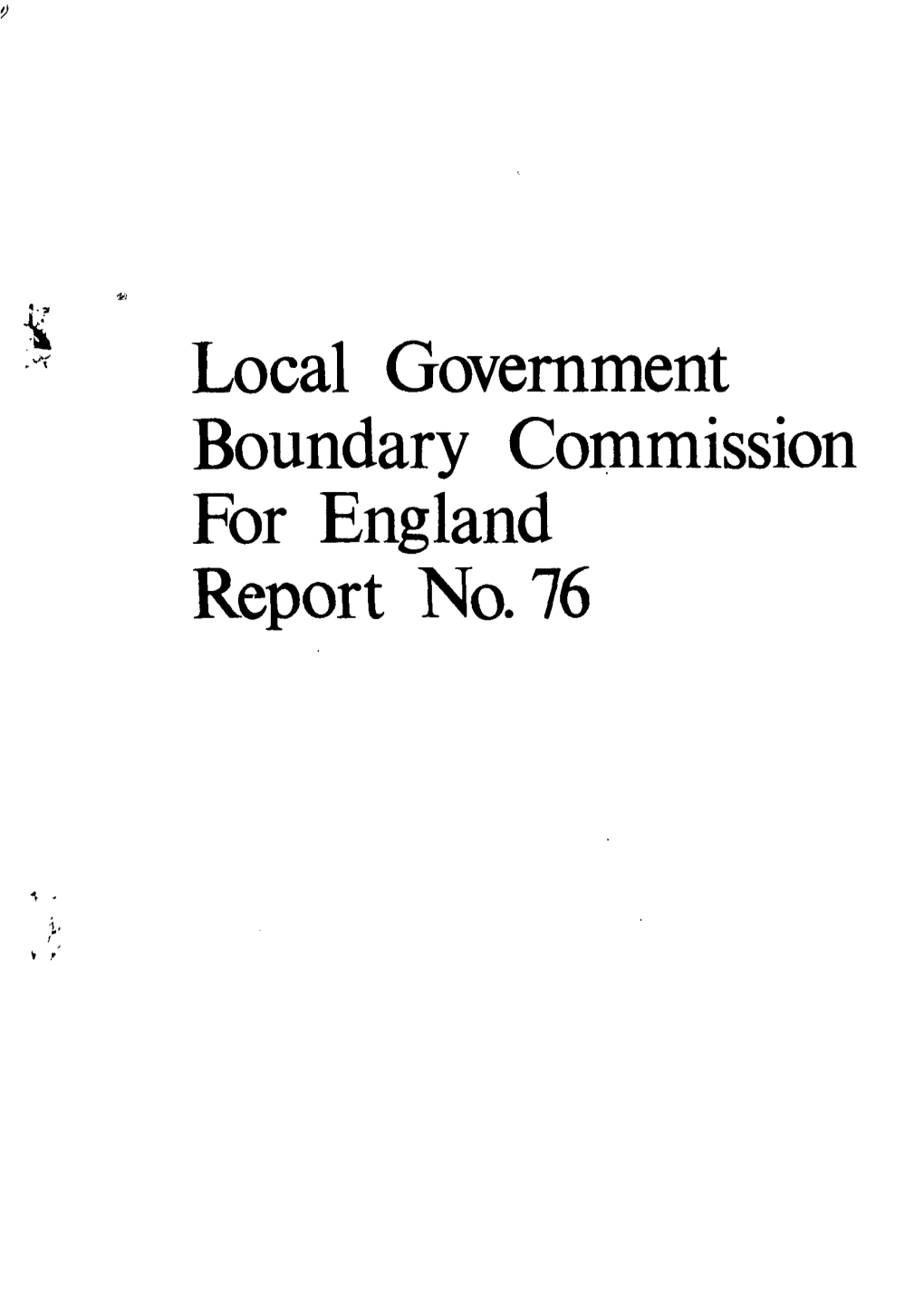 Local Government Boundary Commission for England Report No