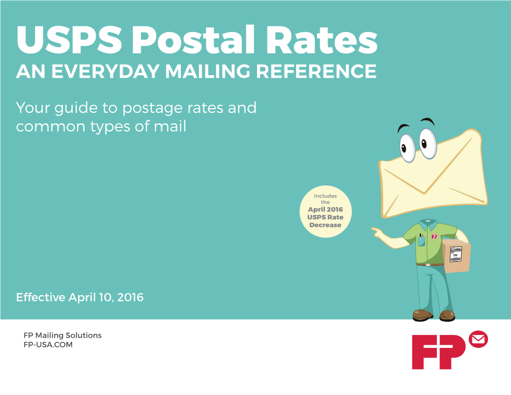 USPS Postal Rates an EVERYDAY MAILING REFERENCE