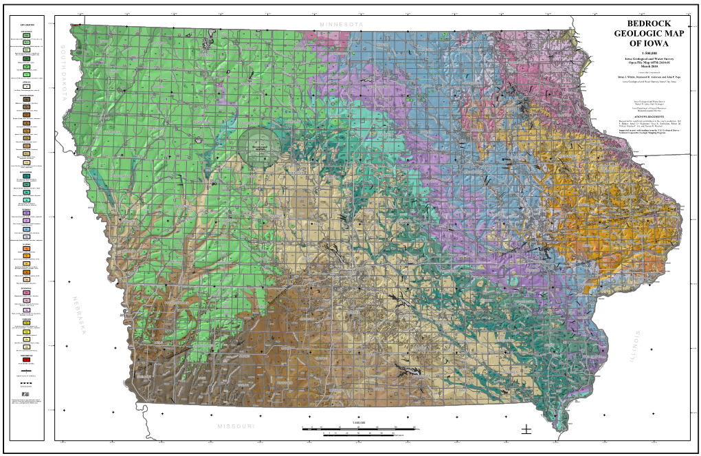 Bedrock Geologic Map of Iowa