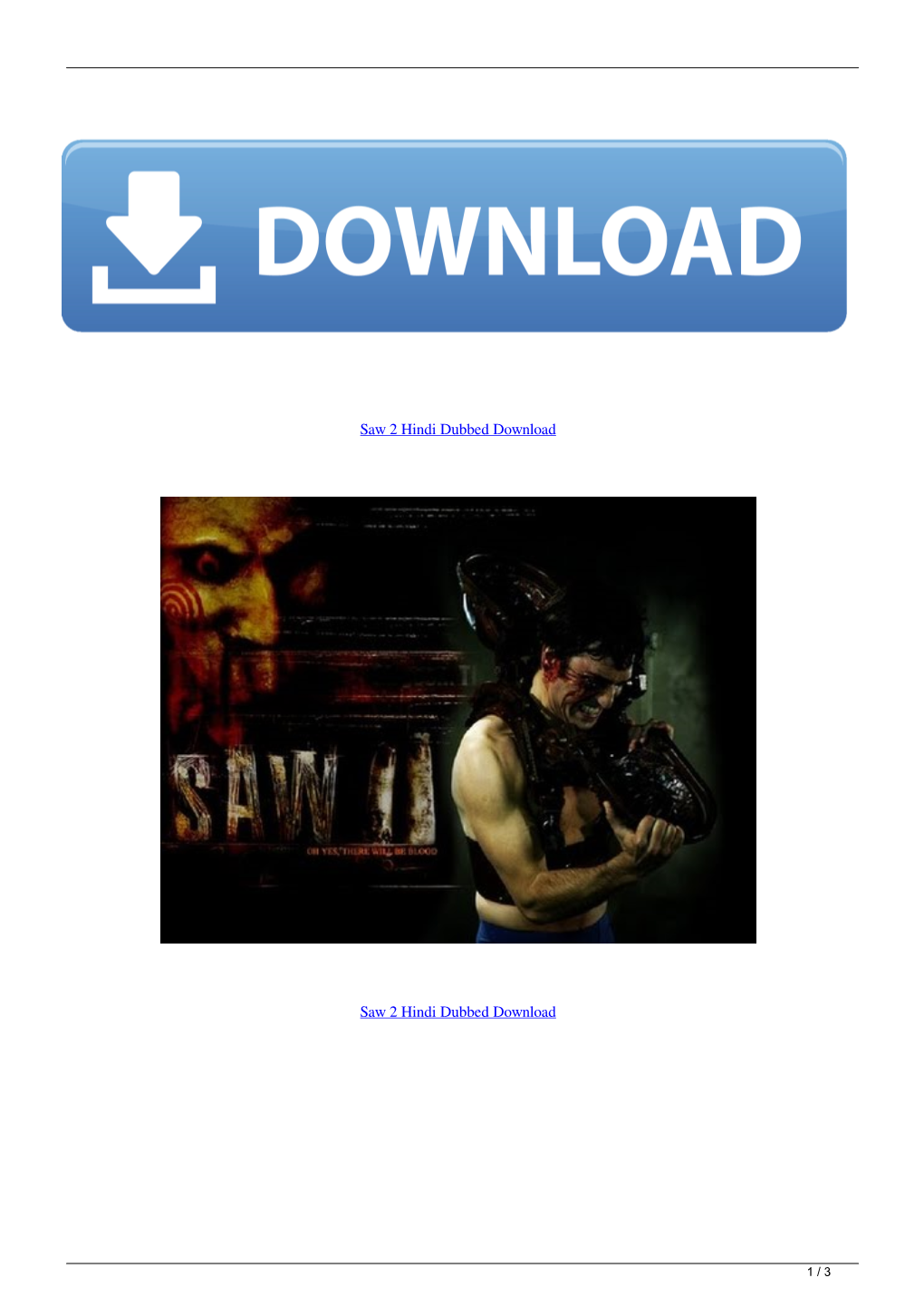 Saw 2 Hindi Dubbed Download