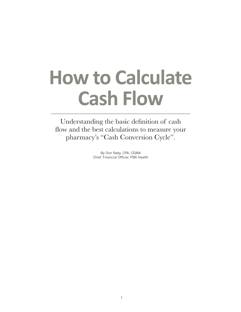 How to Calculate Cash Flow