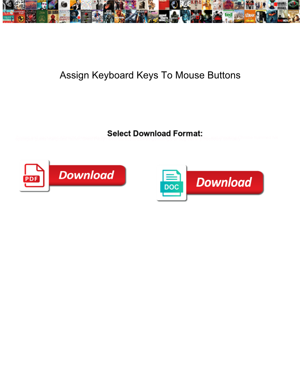 Assign Keyboard Keys to Mouse Buttons