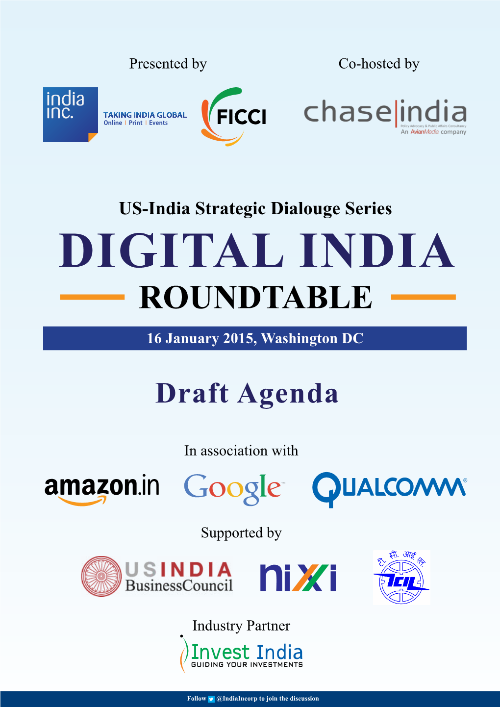 DIGITAL INDIA ROUNDTABLE 16 January 2015, Washington DC