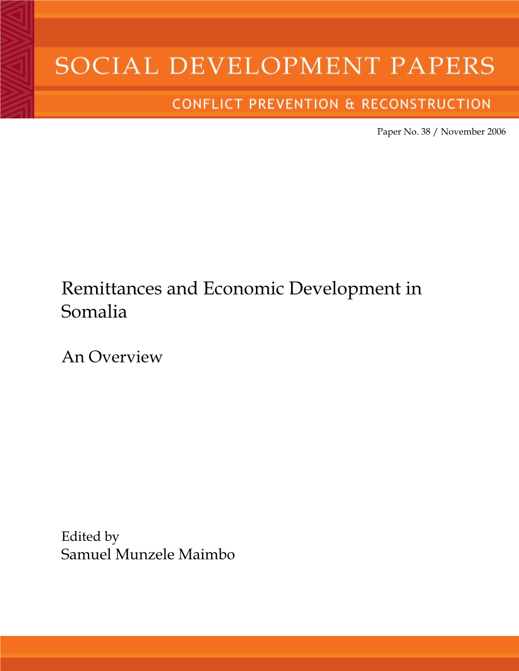 Remittances and Economic Development in Somalia