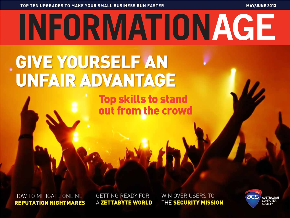 May-June 2013 Give Yourself an Unfair Advantage