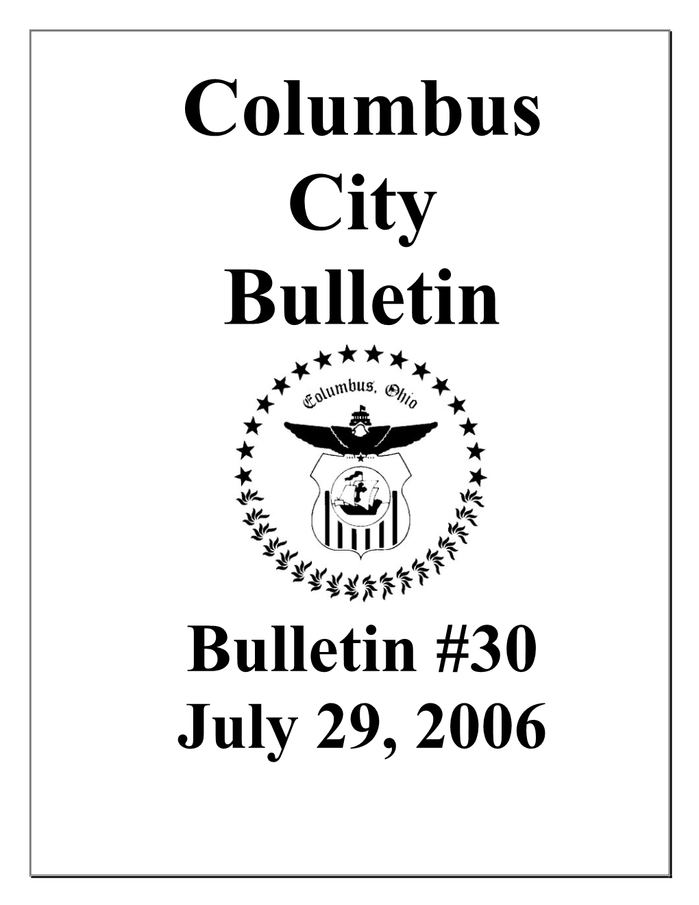 Bulletin 07/29/06 (Pdf)