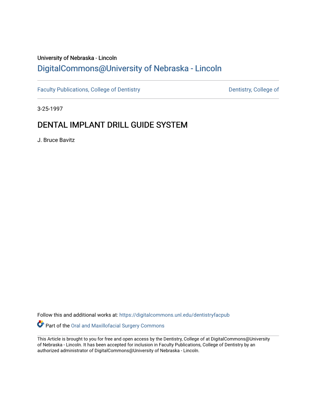 Dental Implant Drill Guide System