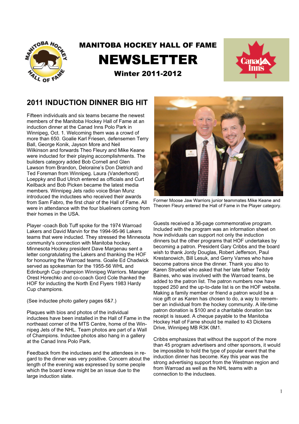 Newsletter Winter 2011-12