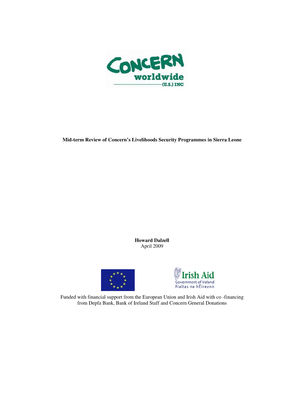 Mid-Term Review of Concern's Livelihoods Security Programmes