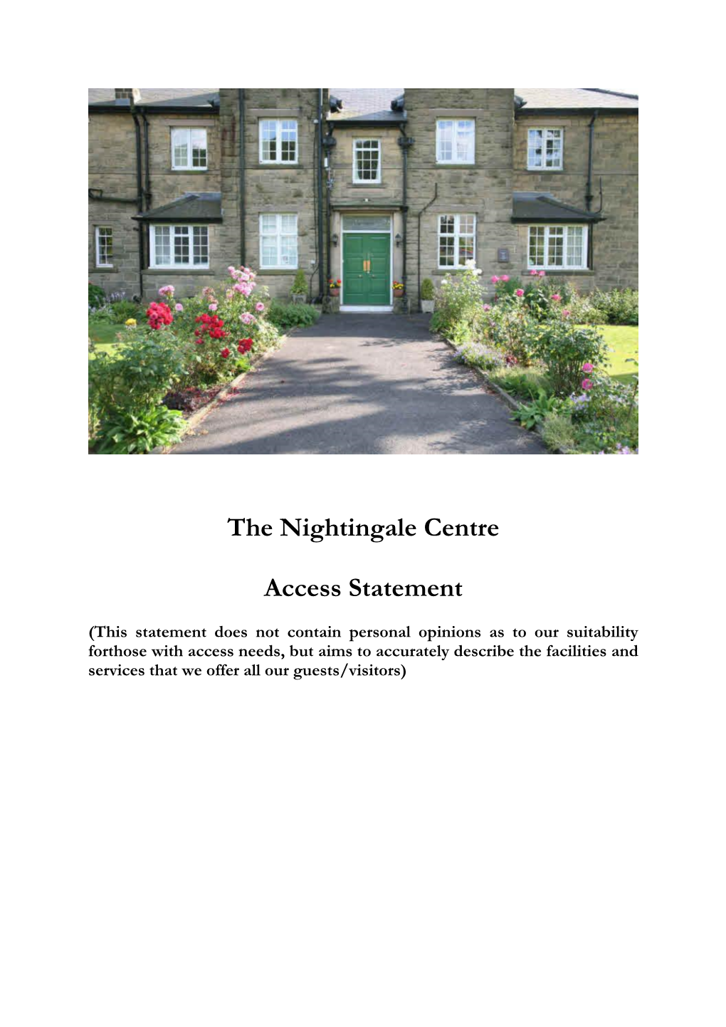 The Nightingale Centre Access Statement