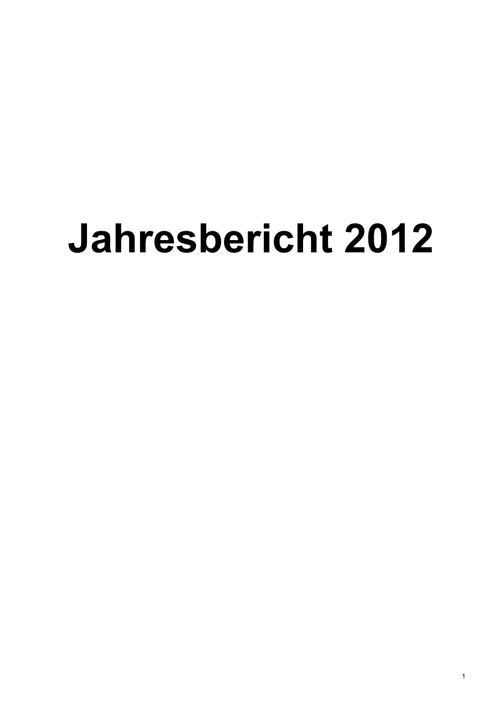 Jahresbericht 2012