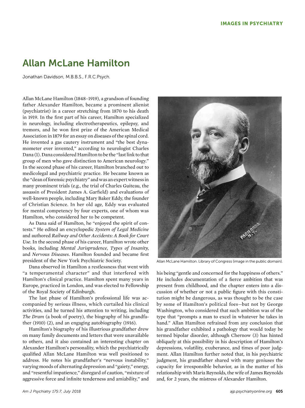 Allan Mclane Hamilton