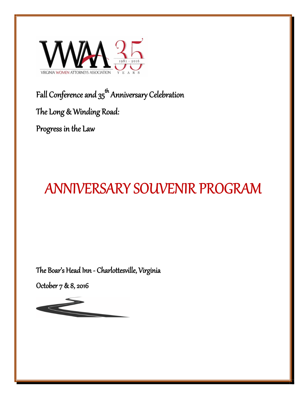 Anniversary Souvenir Program