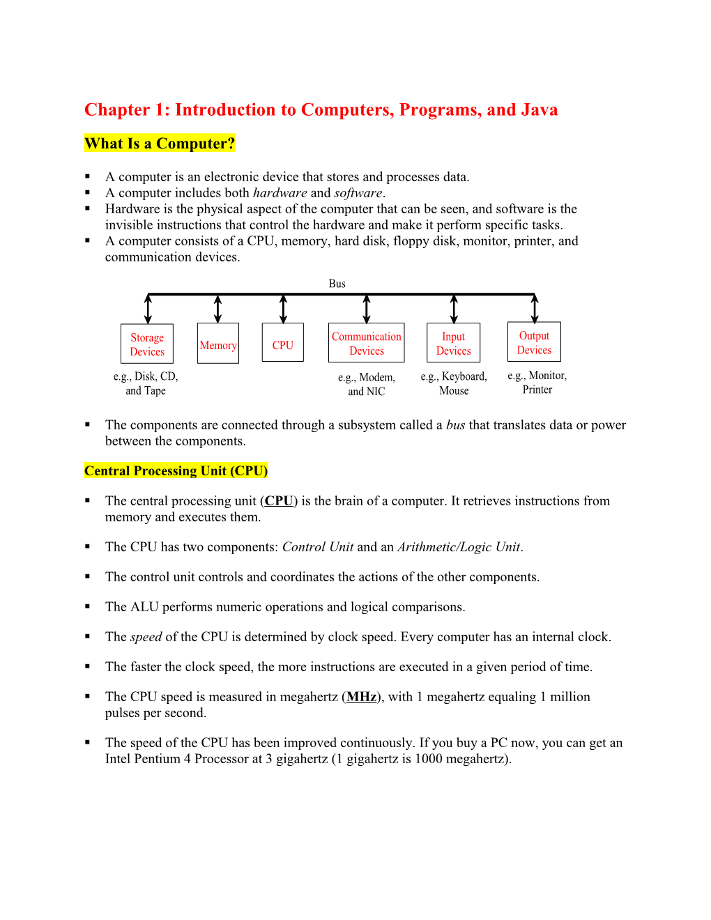 Chapter 1: Introduction to Java