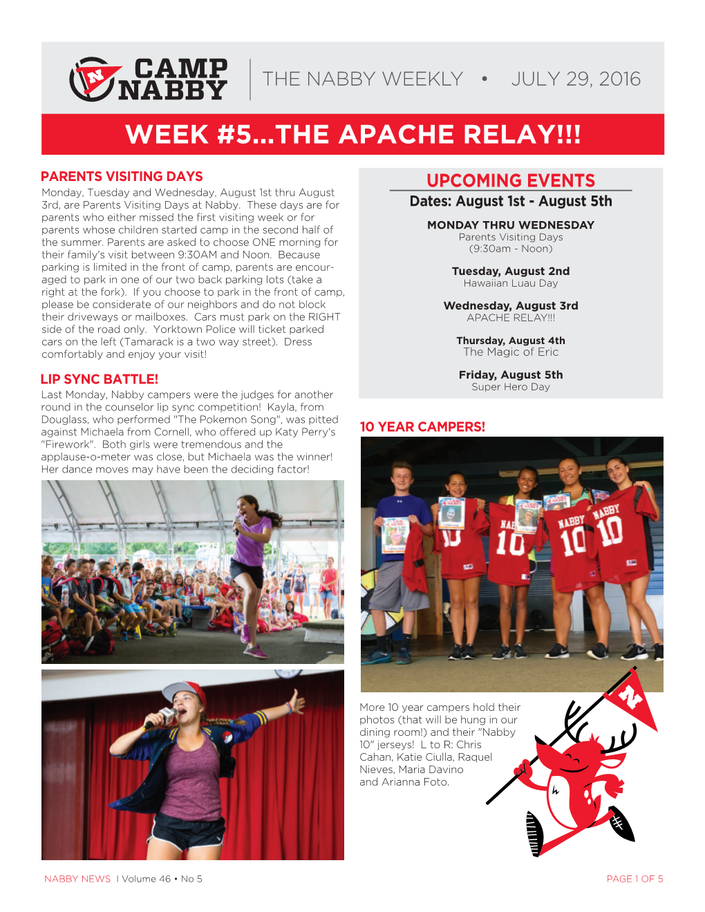 Week #5...The Apache Relay!!!