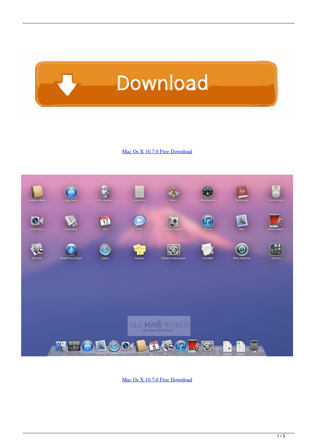 Mac Os X 1070 Free Download