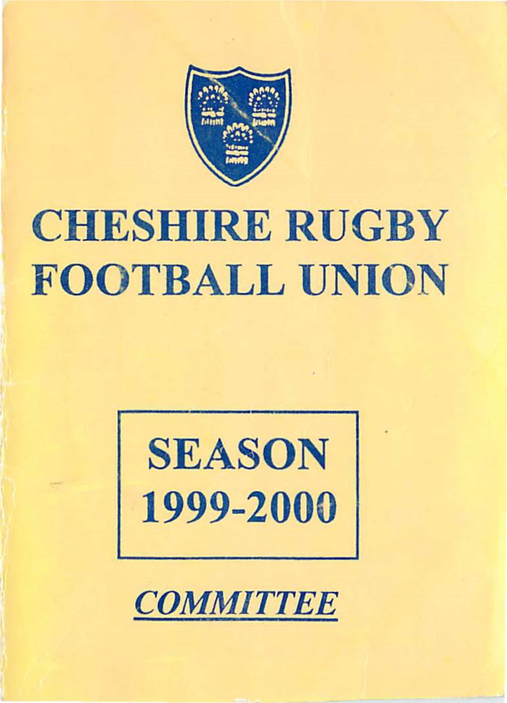 Cheshire Rugby Football Union Season 1999-2000