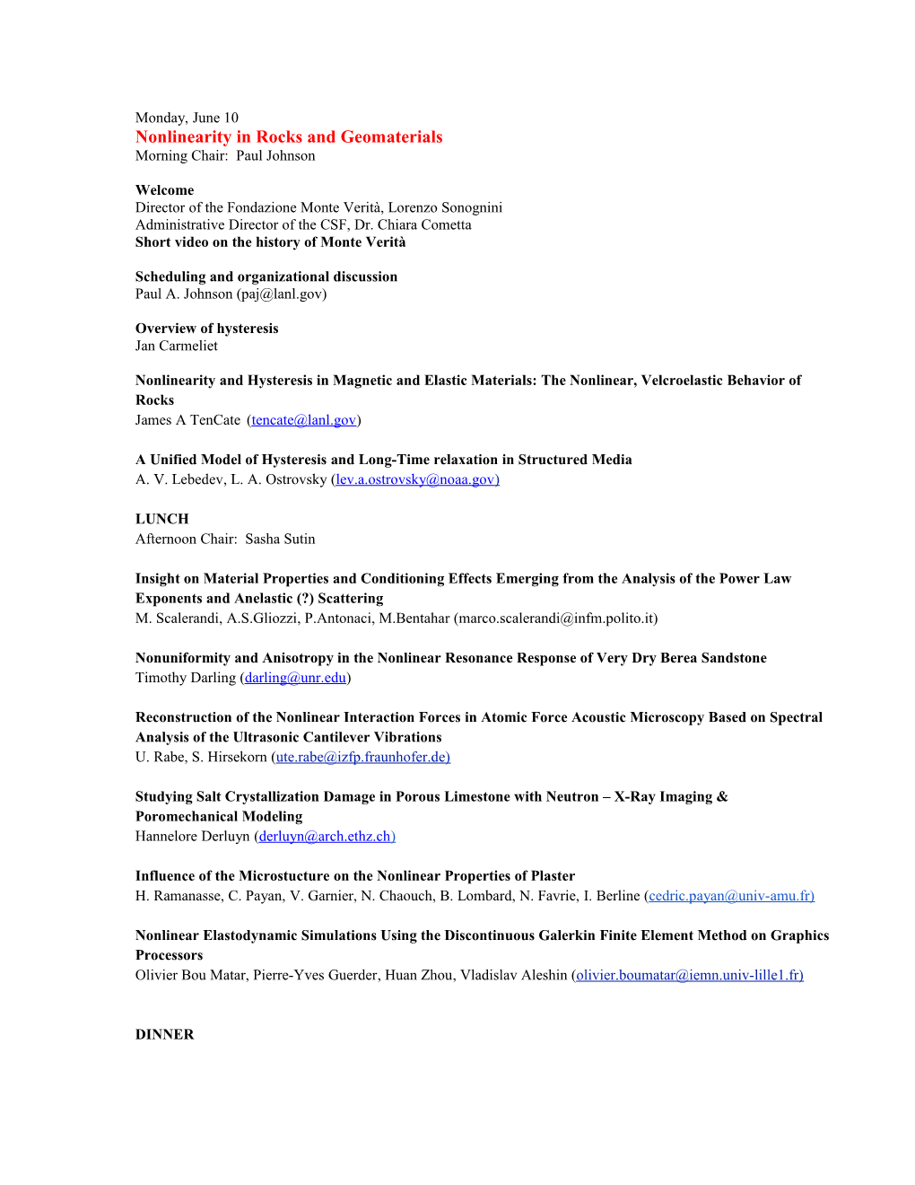 Nonlinearity in Rocks and Geomaterials