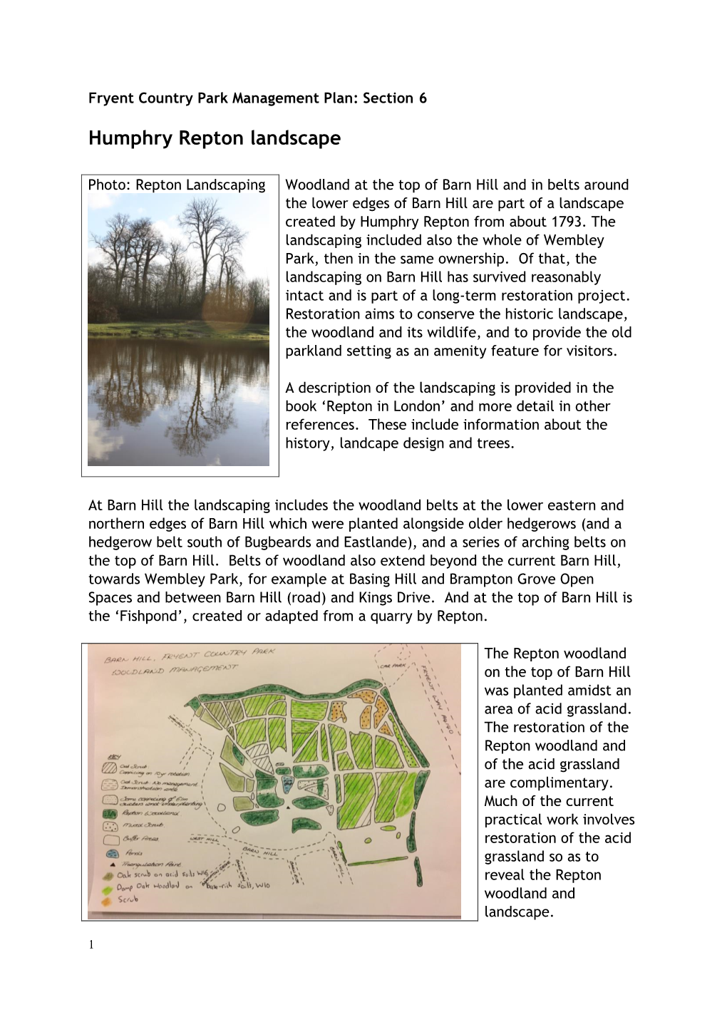 Fryent Country Park Management Plan: Section 6