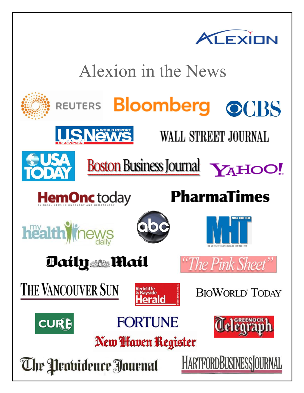 Alexion in the News