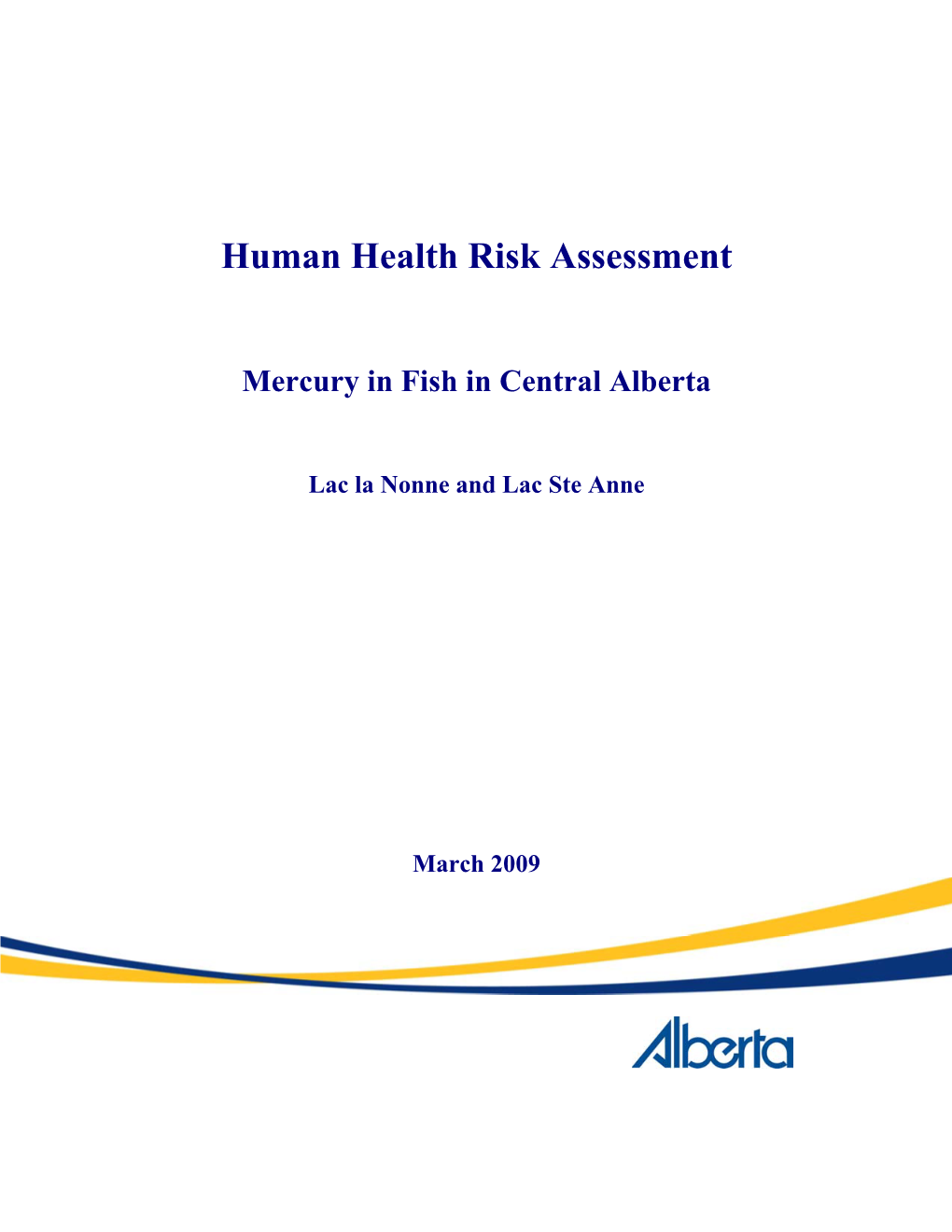 Human Health Risk Assessment