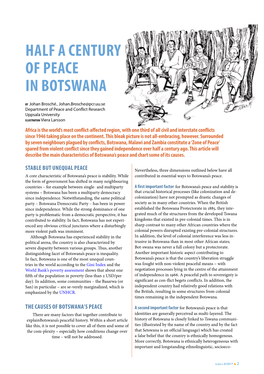 Half a Century of Peace in Botswana