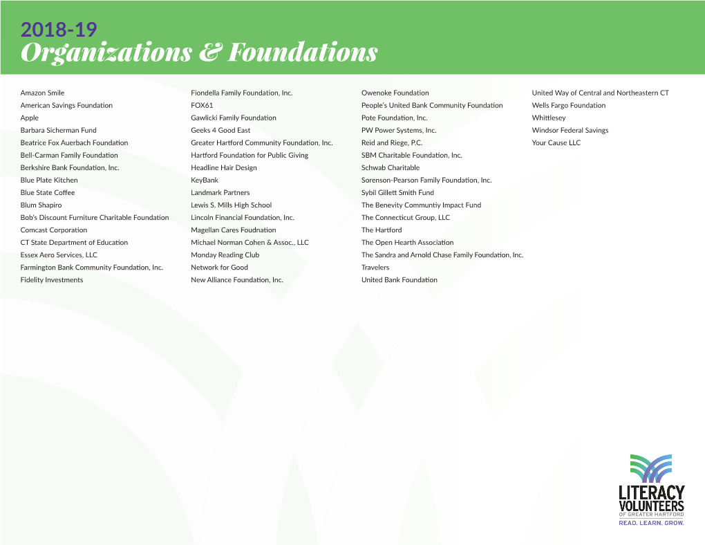 Organizations & Foundations