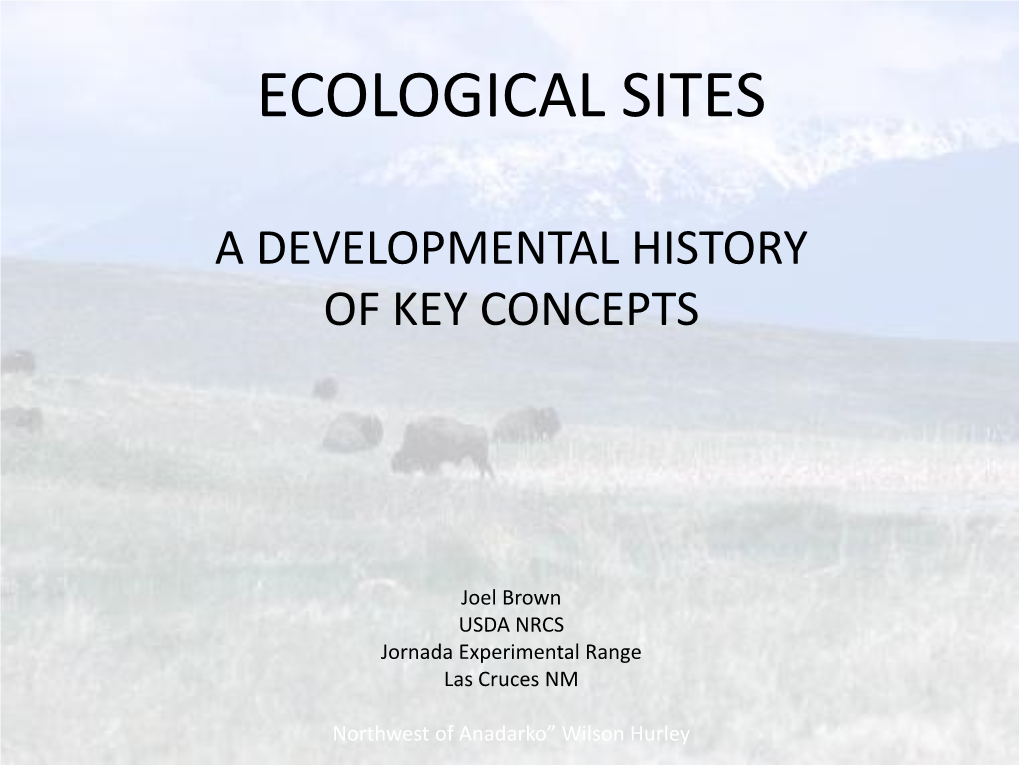 Ecological Sites