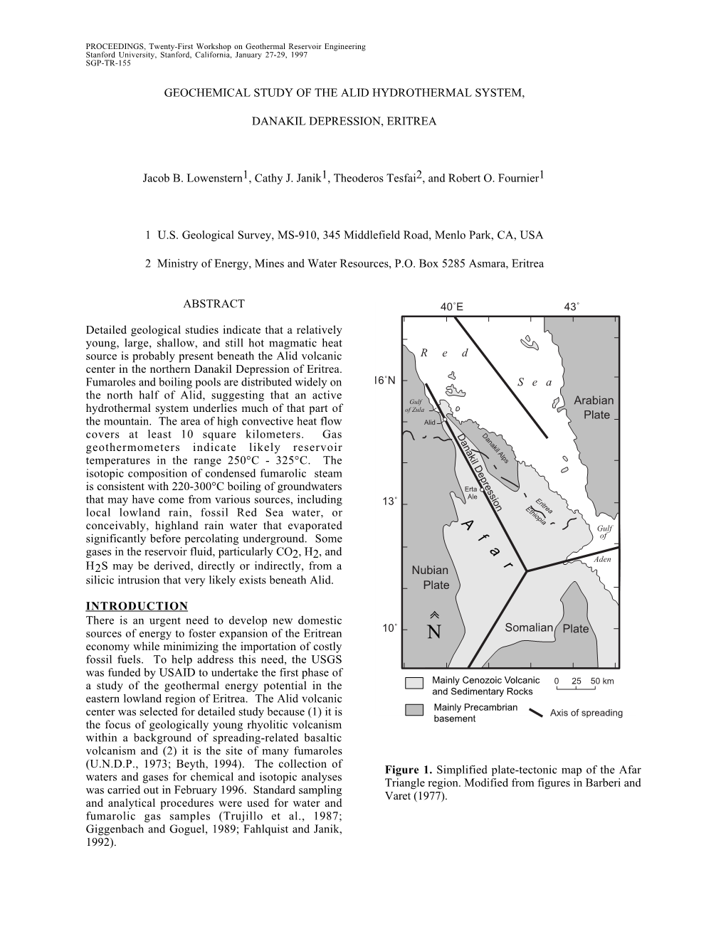 Geochemical Study of the Alid Hydrothermal System