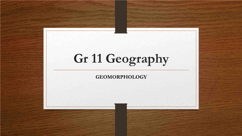 Gr 11 Geography