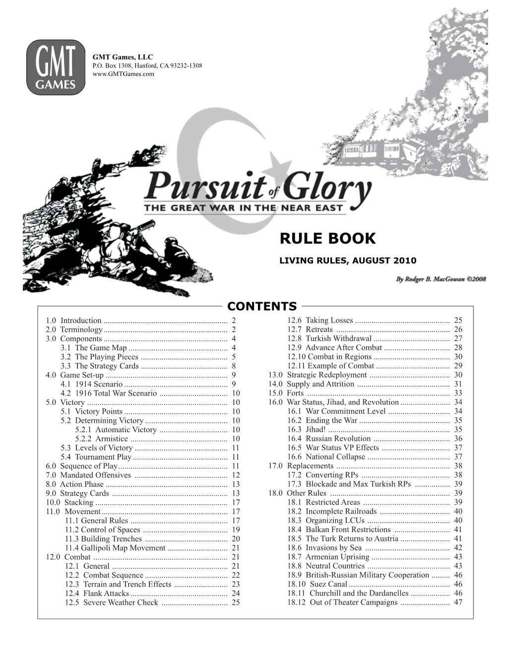 Contents Rule Book