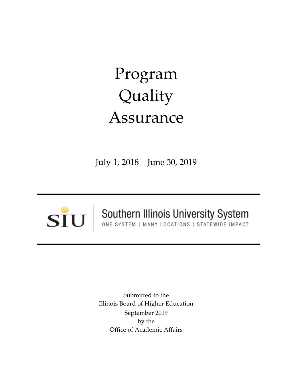 Program Quality Assurance