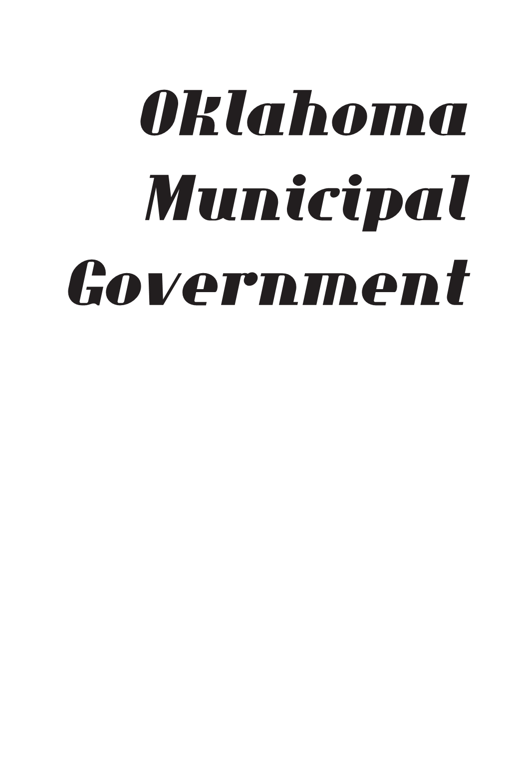 Oklahoma Municipal Government