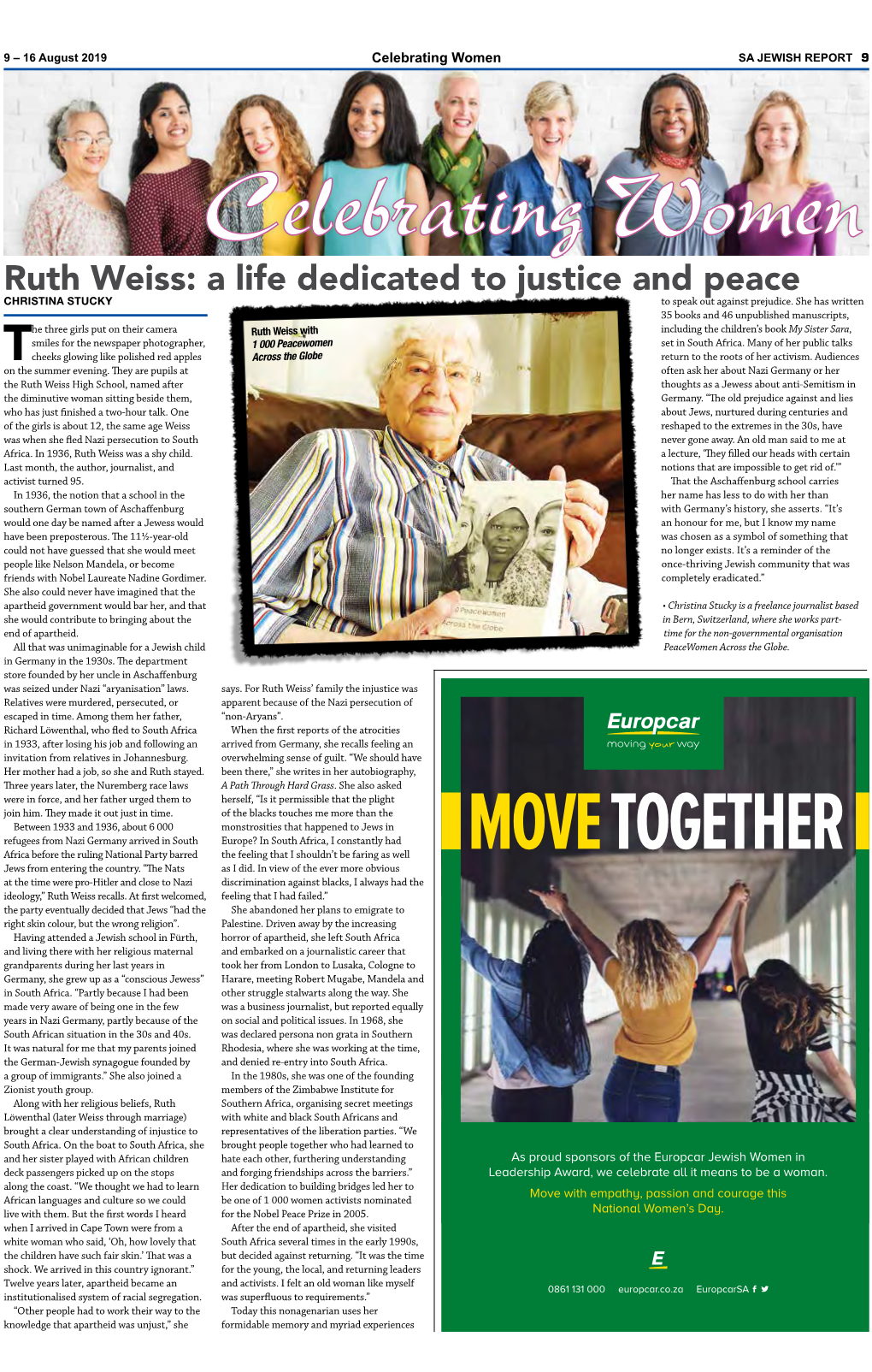 Ruth Weiss: a Life Dedicated to Justice and Peace